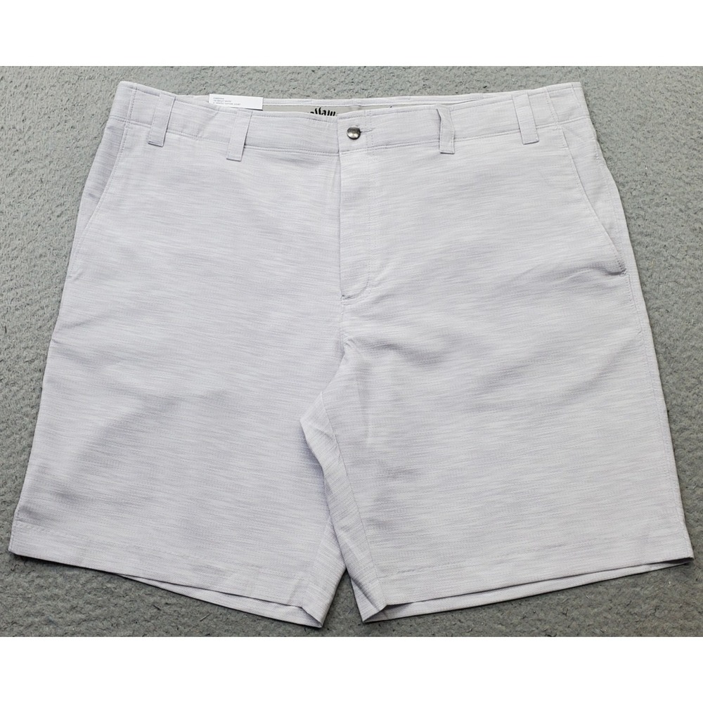 Callaway Golf Shorts Mens 40 Gray Stretch Performance Flat Front Media Pocket